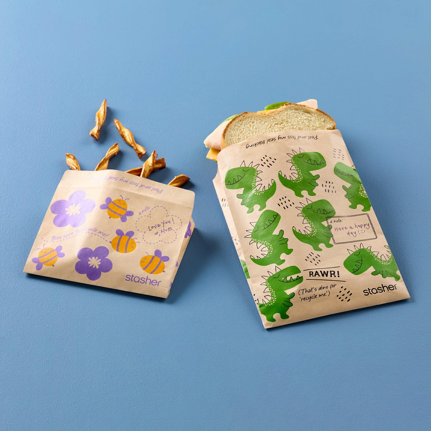 Recyclable Paper Bags 2-Pack 100ct