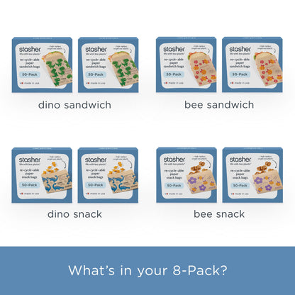Recyclable Paper Bags 8-Pack 400ct